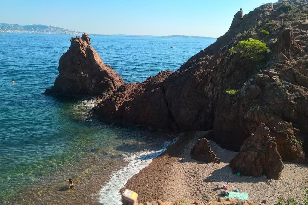 2 Pieces Climatise A 200M Des Plages Apartman Théoule-sur-Mer Kültér fotó